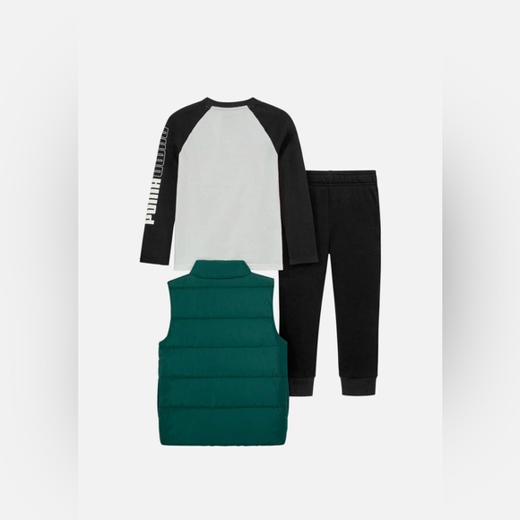 Puma boys 3-pieces vest pants Long SLeeve Shirt set multicolor size 6 - Picture 3 of 4